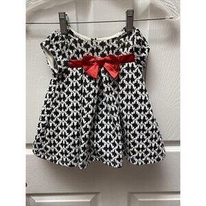 h  NANNETTE black geometric cap sleeve dress 6/9mo